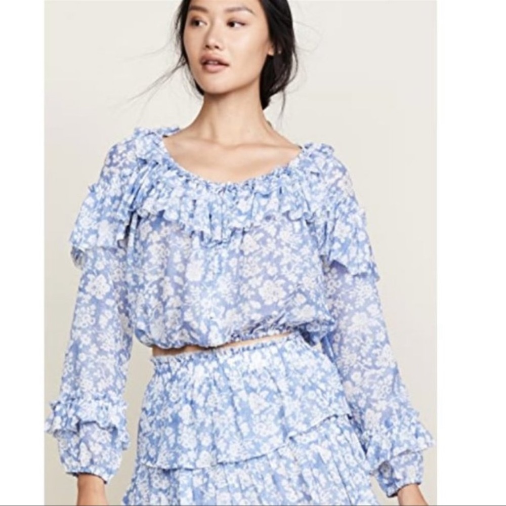 LoveShackFancy Ruffle Popover Top